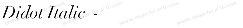 Didot Italic字体字体转换